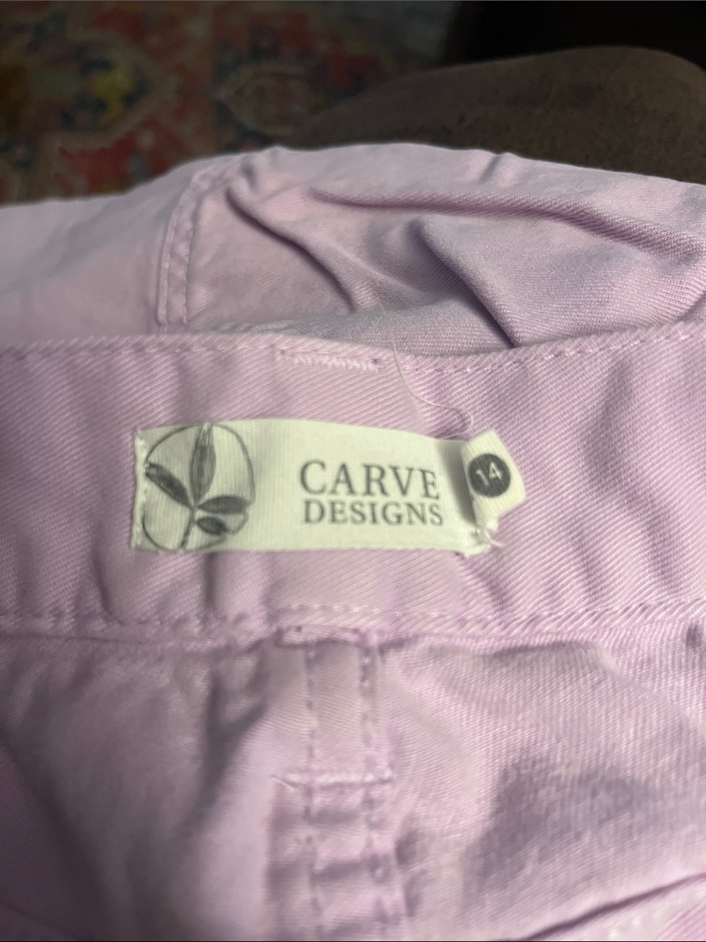 Carve Designs Light Lavender Women’s Twill Shorts - Picture 3 of 3